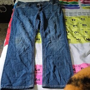7 For All Mankind Blue Boot Cut Jeans